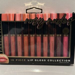 Ellen Tracy Rosy Nudes 10 Piece Lip Gloss Collection.